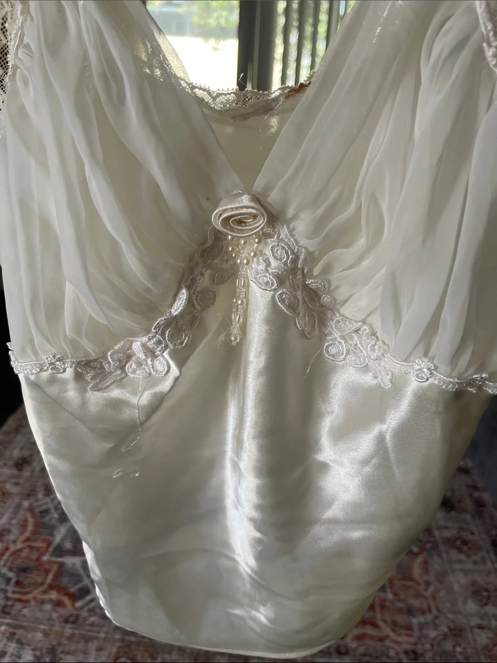 Lace Trim Ivory Camisole